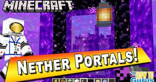 Minecraft Nether Portal Basics How To Set Up A Nether Portal Minecraft Tutorial Portal Design Portal