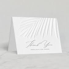 Swing tag strings are available separately with different selections to choose from. Faded Palm Letterpress Thank You Cards By Lauren Chism Minted