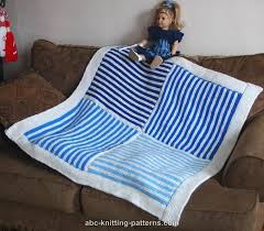 If a crocheted border does nothing else, it cleans up your edges and helps to hide minor imperfections. Abc Knitting Patterns Easy Garter Stitch 4 Patch Baby Blanket