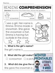 What Did One Snowman Say To The Other Snowman Math Worksheet Answers Winter Printables Literacy Math Science Reading Comprehension Reading Comprehension Worksheets Science Reading