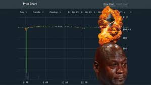 Ethereum eth price graph info 24 hours, 7 day, 1 month, 3 month, 6 month, 1 year. Ethereum S Price Briefly Collapsed From 100 To 13 On Coinbase Pro