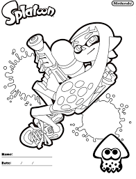 This rpg video game includes humans …. Nintendo Video Game Splatoon For Coloring Pages Theseacroft
