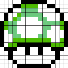 .or just feel a little bit invincible? 1 Up Mushroom Fuse Bead Pattern Tapestry Crochet Patterns Fuse Beads Fuse Bead Patterns