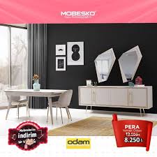 Mobilyada Moda Olur Mu Bizce Olur Odam Mobilya Ile Evinizde Moda Ruzgarlari Esecek Ustelik 8 250 Olan Uygun Fiyatiyla Cebinizi K Mobilya Evler Yemek Odasi