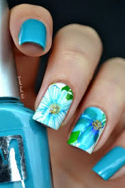 This look always ends up evoking sea or sky, exuding warmth and relaxation either way. 50 Blue Nail Art Designs Cuded