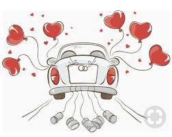 Married auto zum ausdrucken vorstellung. Pin By Majka On Originalni Darky Wedding Car Decoupage Wedding Wedding Vector Art