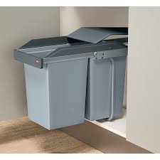 Hailo Einbaumulleimer Multi Box B30 2 X 14 L Grau Anthrazit Rechteckig Stahl Bauhaus