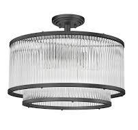 RD Tessa 16.3 BLACK Indoor 5 -Light Semi-flush Mount Light