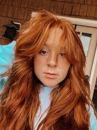 Ginger Curtain Bangs Ginger Hair Color Long To Short Hair Aesthetic Hair