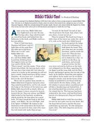Rikki Tikki Tavi Reading Comprehension Set 7th Grade Reading Reading Comprehension Activities Reading Comprehension