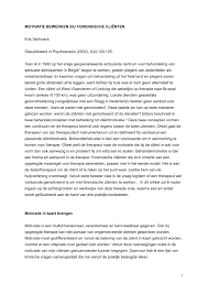 Pdf Motivatie Bewerken Bij Forensische Clienten Motivatieforensische Psychiatrie