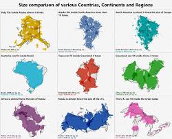 Size Comparison Of Various Countries Continents And Regions Amazingmaps Amazing Maps Map Infographic Map