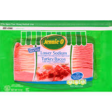 > poultry ingredients(turkey, mechanically separated turkey), water, salt, sugar, con. Lower Sodium Turkey Bacon Made With Sea Salt Jennie O Product