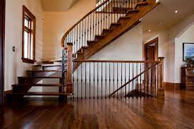 Open Concept Circular Stair Craftsman Staircase Toronto By Royal Oak Railing And Stair Houzz