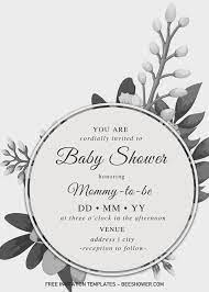 Black And White Baby Shower Invitation Templates Editable With Ms Word White Baby Showers Baby Shower Invitations Baby Shower Templates Free