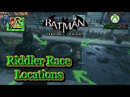 There's a pressure plate and the encaged trophy directly in front of it. Batman Arkham Knight Riddler Trophy Race Locations By Randum Gp