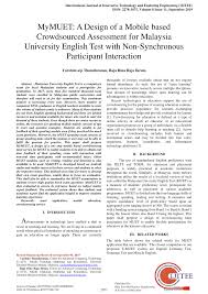 The sample paper and assessment section includes a sample paper for each of the four components as well as tasks preparing learners sample paper and assessment. Pdf Mymuet A Design Of A Mobile Based Crowdsourced Assessment For Malaysia University English Test With Non Synchronous Participant Interaction