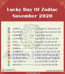 What are my lucky numbers for today? Lucky Days For November 2020 Lucky Day Lucky Colour Lucky