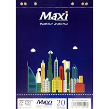 Maxi Flip Chart Pad Plain White 23