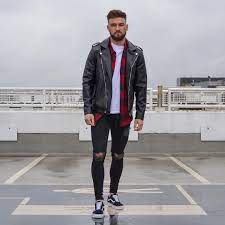 Leather Jacket Boohoomanofficial Shirt Tee Topman Jeans Setinstone Clothing Kicks Va Leather Jeans Men Leather Jacket Outfit Men Streetwear For Men