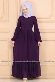modaselvim elbise balon kol sifon elbise 5190ay342 mor elbise si fon elbi se elbiseler