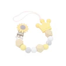 Tinymills Infant Baby Silicone Pacifier Chain Pacifier Nipple Clip Anti Drop Chain Bead Chain 4 Colors