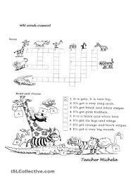 Wild Animals Crossword Tarea De Ingles Profesores De Ingles Ingles Primaria Fichas