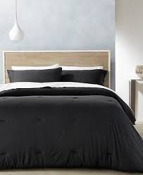Calvin klein blanca smoke king comforter + 2 king sham set $400 new #calvinklein. Calvin Klein Modern 3 Pc Cotton Modal Mini Comforter Set Queen Muted Black Walmart Com Walmart Com