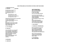 Tertib acara natal sekolah minggu / susunan. Acara Pend Ala Man Alkitab Naposo Dan Remaja Hkbp Muara Bungo1