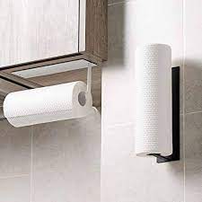 The instructions are clear and the pictures are very detailed. Paper Towel Holder Wall Mounted No Drilling Paper Towel Holder Under Cabinet Toilet Roll Holder Self Adhesive Towel Hanger Tissue Paper For Bathroom Kitchen Black Buy Online At Best Price In Uae