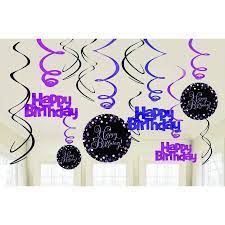 2m foil fringe tinsel shimmer curtain door wedding birthday party decorations. Happy Birthday 12 Piece Swirl Decorations Pink Big W Big W