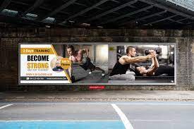 Download Now Showcase Your Logo Designs In A More Professional Way Using These Psd New Free Gym Advertisement Psd Billboard M Billboard Mockup Mockup Free Psd Billboard