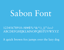 There is a lot of good information about each of the fonts mentioned. Sabon Font Free Fonts