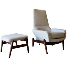 1960s Vintage I B Kofod Larsen High Back Lounge Chair Model Pd30 Ottoman Chair Furniture Lounge Chair