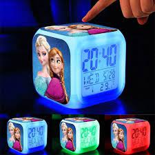 frozen elsa temali termometreli led isikli dijital masa saati cocuklariniz icin mukemmel bir hediye hem basucu lambasi hem termometre hem de saat froze alarm clock digital alarm clock digital
