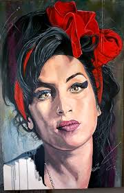 Y sigue la mata dando.... En casa con Doña Amy Winehouse acrílico sobre  lienzo en medidas de 1 m. x 1.50 m. Mil gracias$$$, !!! a darleee con  todoooo Bandaaa!!!..