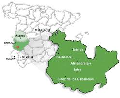 Resultado de imagen de zafra en mapa extremadura