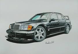 drawing mercedes w190 evo mercedes car drawings