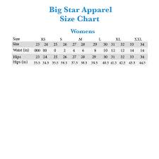 Big Star Jeans Size Chart Women S The Best Style Jeans