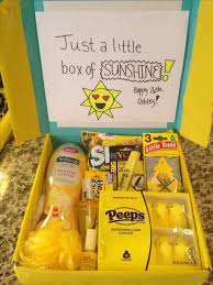 Diy Birthday Gifts For Best Friend Boy Just A Little Box Of Sunshine Birthday Presents For Friends Diy Birthday Gifts Sunshine Gift