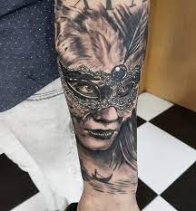 Masquerade tattoo studio is open by appointment basis, send a message if your planning on calling in or just. Masquerade Tattoo By Amandio Limited Availability At Revival Tattoo Studio Tattoo Studio Masquerade Mask Tattoo Venetian Mask Tattoo