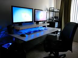 Several kinds of digital televisions work as well, as in this example, because a great deal of them contain hdmi inputs in the rear. Computer Desks For Dual Monitors Decordip Com