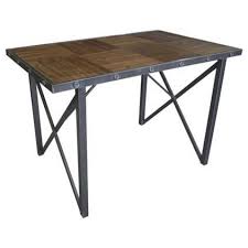 Counter height table legs metal. Laurell Hill Industrial Counter Height Dining Table With Black Metal Legs Sadler S Home Furnishings Dining Tables