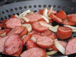 Summer Grill Recipes Ny Strip Steak Shrimp And Kielbasa Women Living Well Summer Grill Recipes Easy Kielbasa Recipes Pork Recipes