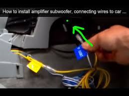 Ford escape subwoofer wiring diagram. How To Install Amplifier Subwoofer Connecting Wires To Car Stereo Youtube