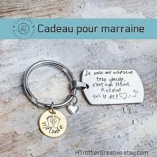 Cadeau Marraine Merci Marraine Cadeau Bapteme Cadeau Etsy Cadeau Marraine Porte Clef Cadeau Bapteme
