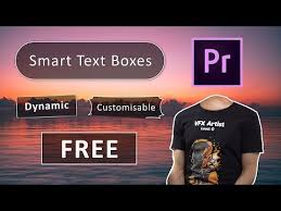 1 10 Free Smart Text Box Templates For Premiere Pro Youtube Premiere Pro Box Template Templates