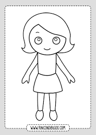 Dibujo Niña Para Colorear