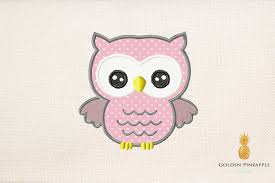 Diseño de aplique de búho para bordado