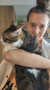 Sweet Moment with Ginger the Disabled Cat in Wheelchair